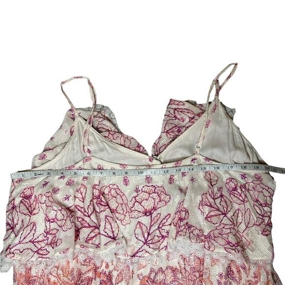 Hemant & Nandita Suki sleeveless mini dress ruffle pink size XL coquette prairie - Picture 11 of 15